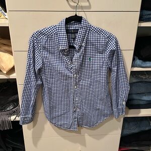 Polo KIDS SHIRT SIze 12 CHECKERED BLUE